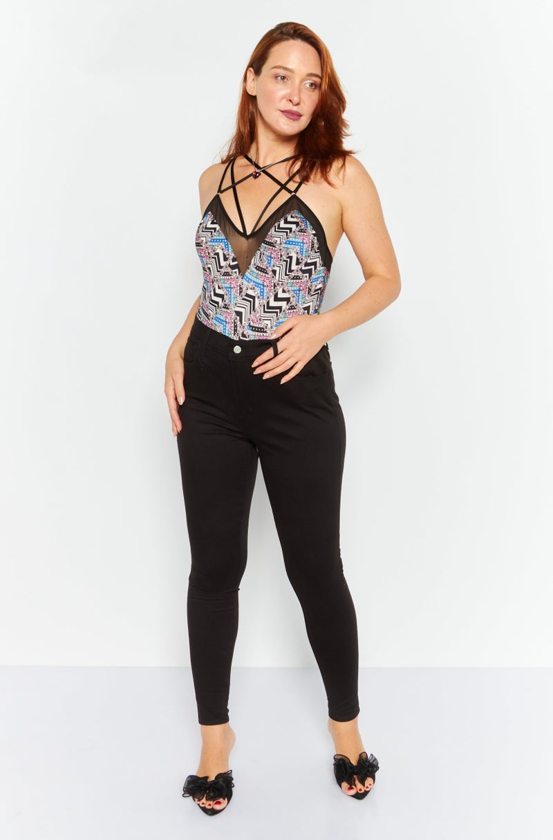 Levi's جينز دنيم ضيق جداً عالي الخصر للنساء، أسود - Image 2