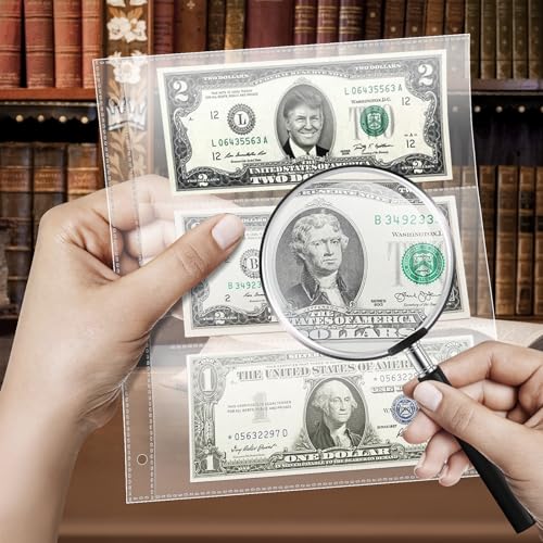 CollectHall 50 Pack Currency Sleeves, 3-Pocket Banknote Sleeves, 8.5 × 11 Sheet Protectors for Currency Holder, Banknotes Album - Image 3