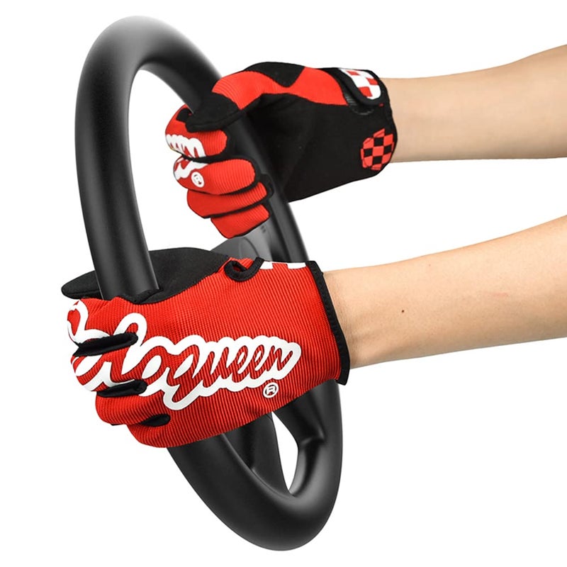 SOLO QUEEN Sim-Racing Gloves for Simulator Steering Wheel Games and Karting Glove (red, XL) - Image 2