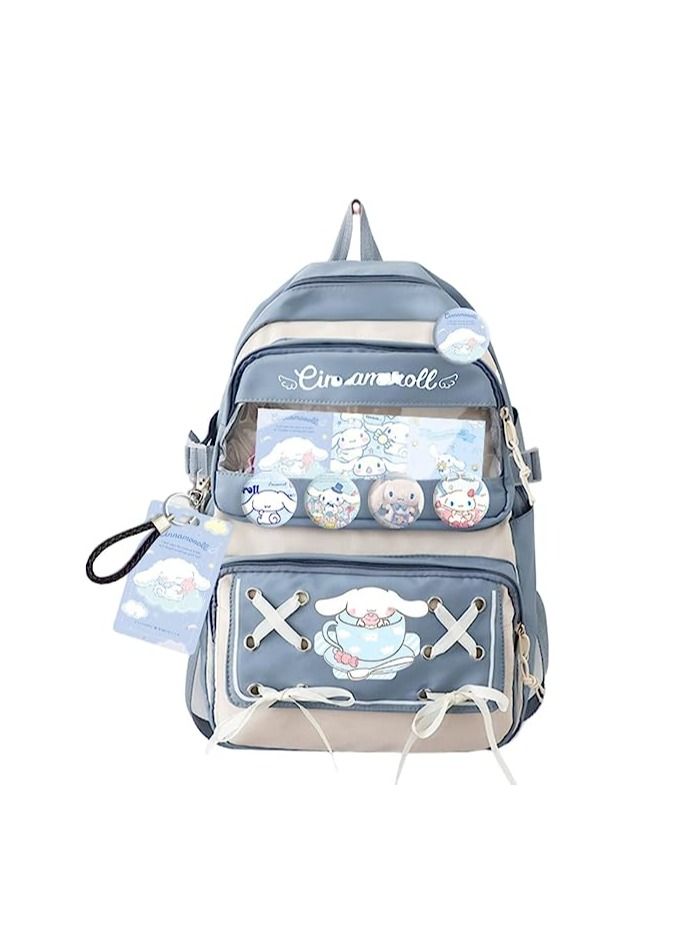 ORiTi Cool Backpack for Teens Girls, Ita Bag Kawaii Backpack with Kawaii Pins Accessories