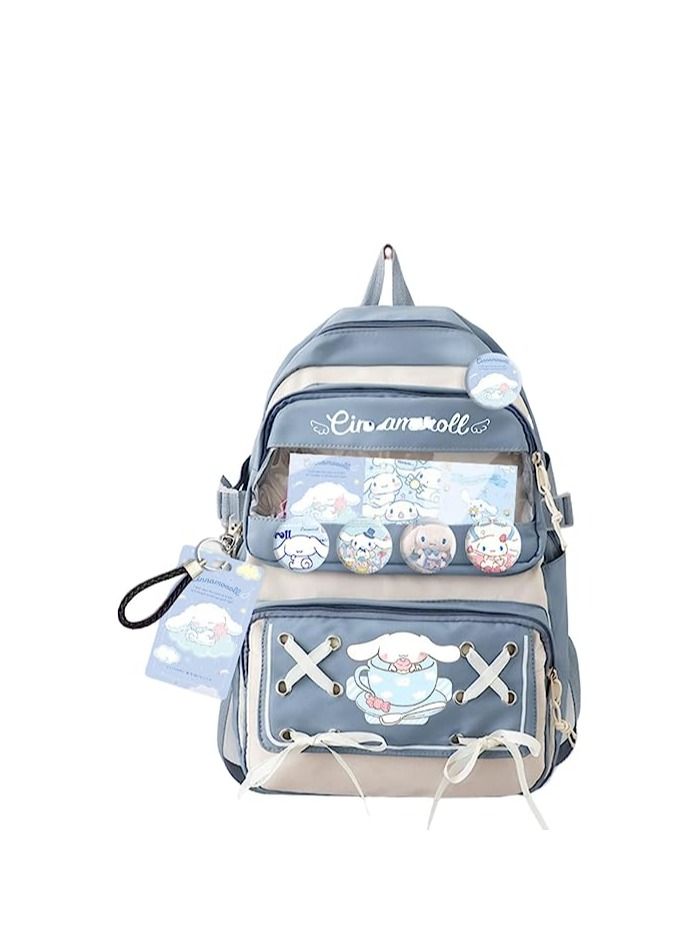 ORiTi Cool Backpack for Teens Girls, Ita Bag Kawaii Backpack with Kawaii Pins Accessories