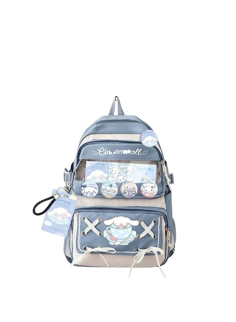 ORiTi Cool Backpack for Teens Girls, Ita Bag Kawaii Backpack with Kawaii Pins Accessories