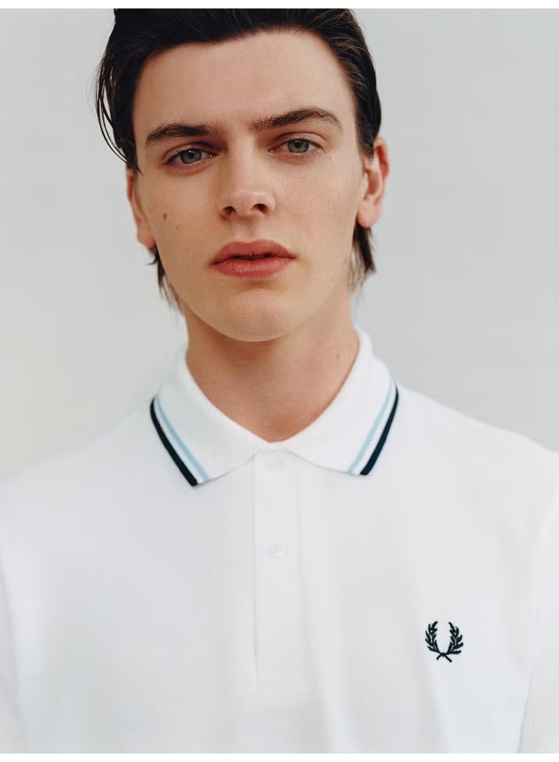 FRED PERRY Men's Polo Shirt -  Short Sleeve Casual Heavy Wheat Embroidery T-Shirt - Image 1
