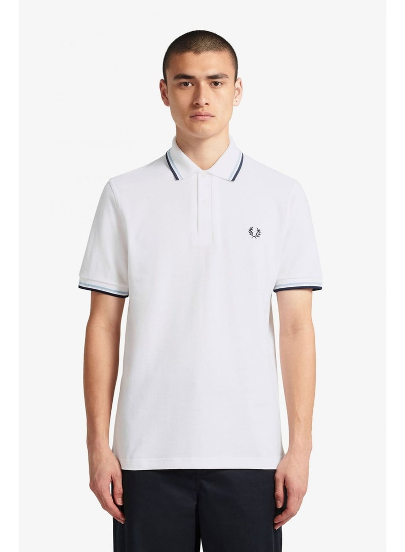 FRED PERRY Men's Polo Shirt -  Short Sleeve Casual Heavy Wheat Embroidery T-Shirt - Image 2