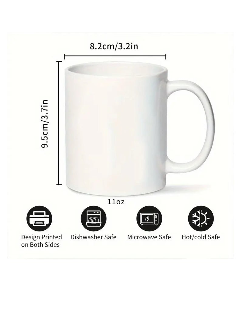 RYN 1pc Labubu Merry Christmas Ceramic Mug, 11oz Double-Sided Cartoon Design Coffee Cup, Novelty Drinkware for All Seasons RED - Image 3