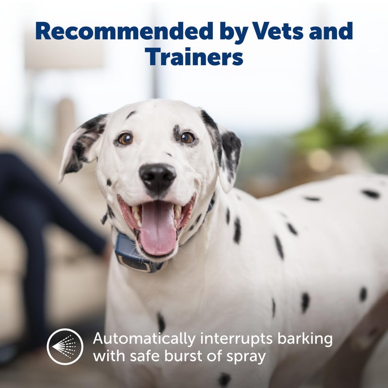 PetSafe Spray Bark Dog Collar, Automatic No Bark Device for Dogs 8 lb. and Up - Rechargeable and Water-Resistant – Includes Citronella and Unscented Spray Refills & USB Charging Cable, Navy - Image 2