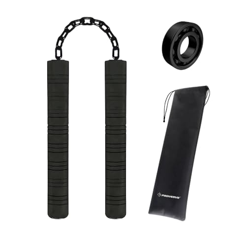 PROVERVE Nunchaku for Kids and Adults, Matt Black, Martial Arts, Kung Fu Training Nunchakus, Karate Training Nunchucks (Pack of 1) (Foam Nunchaku) - Image 1