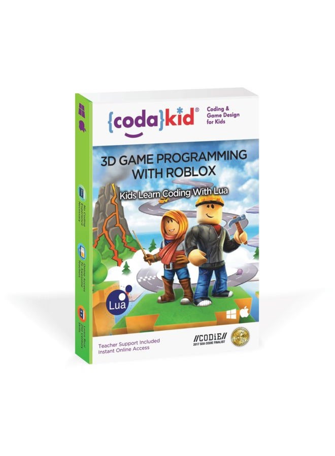 CodaKid Roblox Coding, Award-Winning, Coding for Kids, Ages 8+ with Online Mentoring Assistance, Learn Computer Programming and Code for Fun Games with Lua and Video Game Programming Software (PC & Mac) - Image 1