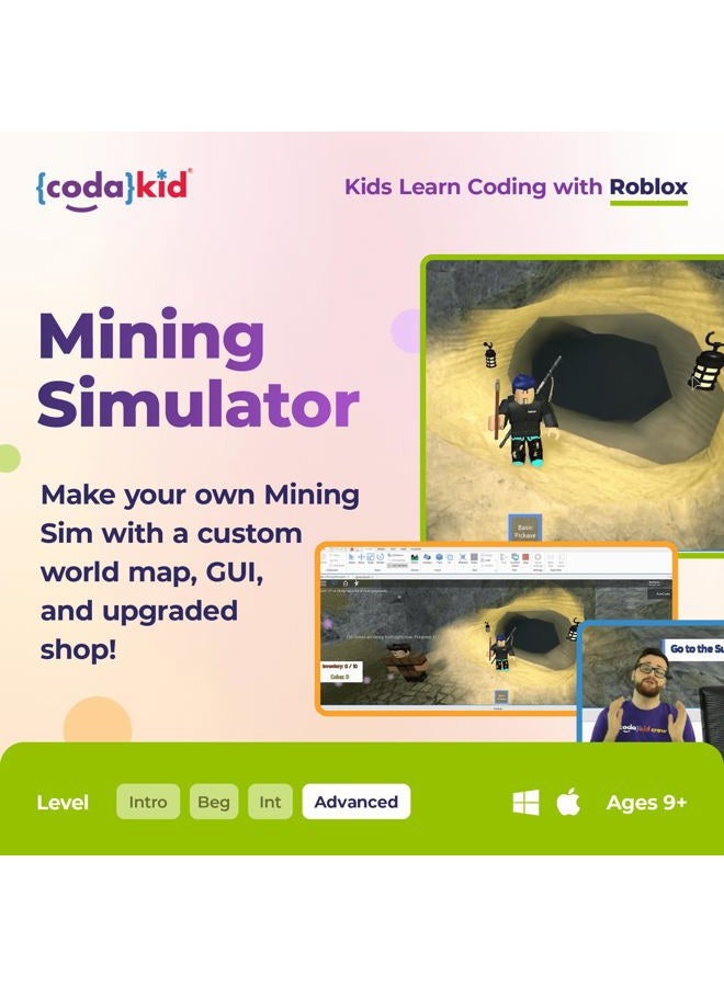 CodaKid Roblox Coding, Award-Winning, Coding for Kids, Ages 8+ with Online Mentoring Assistance, Learn Computer Programming and Code for Fun Games with Lua and Video Game Programming Software (PC & Mac) - Image 5