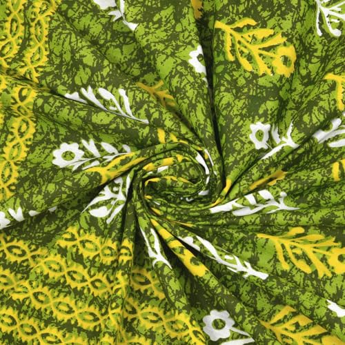 RajasthaniKart® Pure 100% Cotton Single Bed Sheet with 1 Pillow Cover (Bedsheet for Single Bed Cotton, Green Small Booty) - Image 4