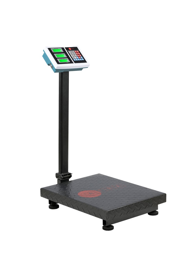 AFRA LOADMASTER 150kg/20g Platform Bench Scale (AFLM-PSBS-150-3040)- 30x40 cm Steel Pan, LCD Display, RS-232, AC/DC Power, External Calibration for Weighing Packages, Luggage, Suitcases, Boxes - Image 1