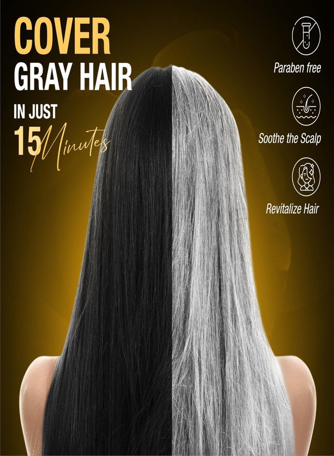 Abera Hair Dye Shampoo, Black Hair Color for Grey Hair Coverage for Women and Men, One-wash Hair Blackening Treatment with Natural Dark Color (10.1 Fl. Oz.) - Image 3