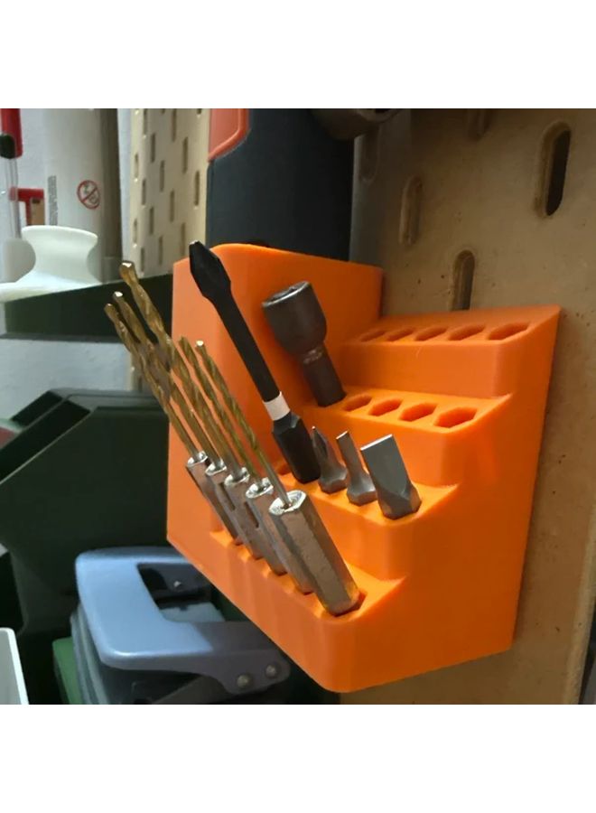 50 Hole Heavy Duty Screwdriver Bit Organizer With Power Drill Holder Tool Storage Board - Image 2