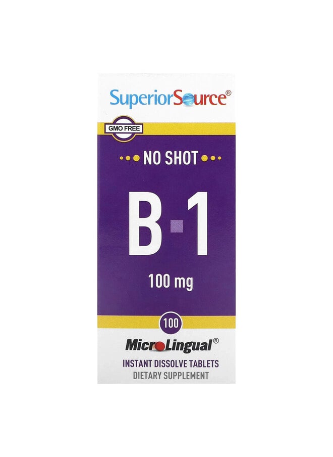 Superior Source B-1, 100 mg, 100 Instant Dissolve Tablets  - Image 1
