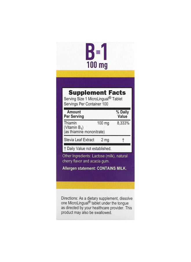 Superior Source B-1, 100 mg, 100 Instant Dissolve Tablets  - Image 2