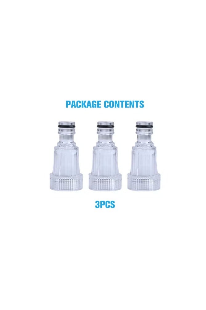 Pressure Washer Gun Adapter, 3 Pcs Plastic Inlet Filter, 3/4 Inch Garden Hose Connection, Water Tap Irrigation Pipe for Home Connectors - Image 3