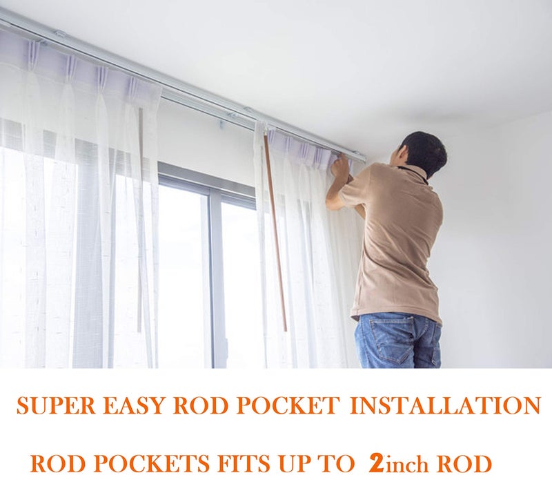 Elegant Comfort Penelopie Jacquard Look Curtain Panel Set, 54 by 84-Inch, Beige, Set of 2 - Image 4