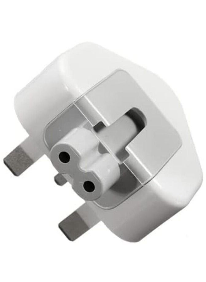 Ntech NTECH AC Power Adaptor UK Plug Travel Charger Converter Replacement Plug 3 Pins Standard Head Wall Adaptor Charge for MacBook Pro/Air 2-Pack (White)  - Image 5