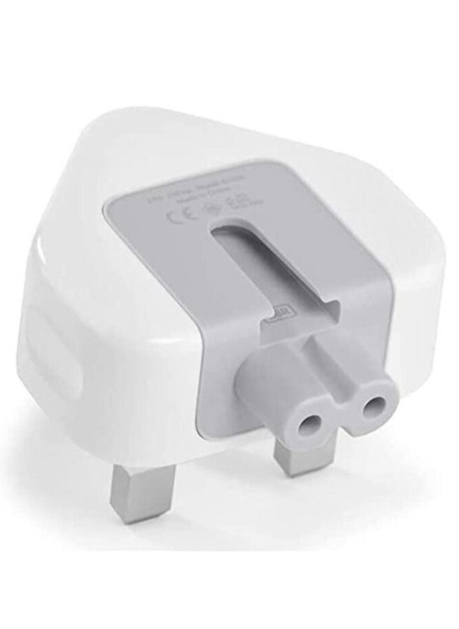 Ntech NTECH AC Power Adaptor UK Plug Travel Charger Converter Replacement Plug 3 Pins Standard Head Wall Adaptor Charge for MacBook Pro/Air 2-Pack (White)  - Image 4