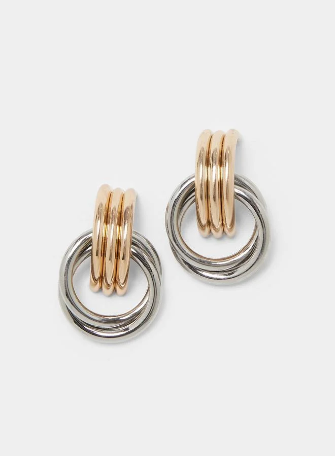 Styli Two-Tone Hoop Earrings