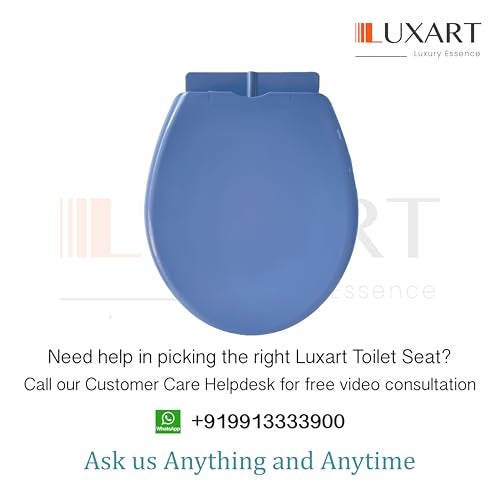 LUXART Toilet Seat Cover 17.9L x 14.5W Inc Indian Commode Oval Seat Cover With Round Edge | EWC Non Soft Close Commode Cover With Installation Kit | PP Western Toilet Cover For Bathroom Commercial Use - Image 3