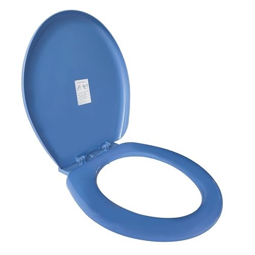 LUXART Toilet Seat Cover 17.9L x 14.5W Inc Indian Commode Oval Seat Cover With Round Edge | EWC Non Soft Close Commode Cover With Installation Kit | PP Western Toilet Cover For Bathroom Commercial Use - Image 1