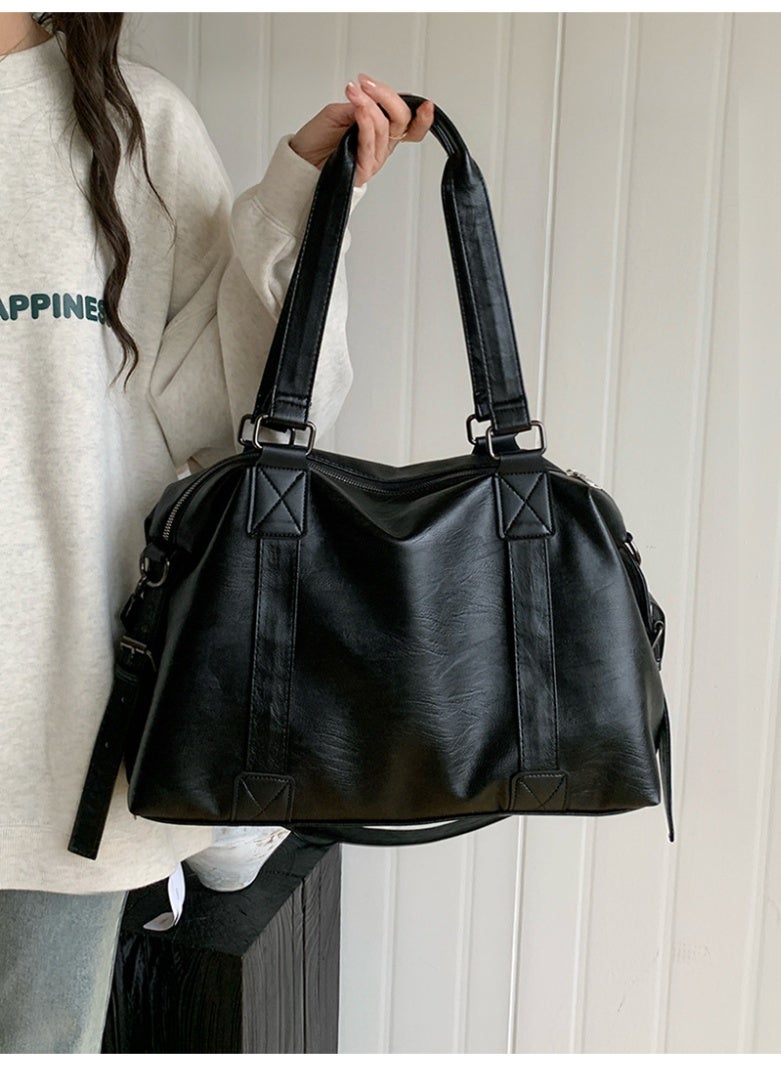 حقيبة سفر محمولة، حقيبة يد نسائية كاجوال، حقيبة كروس ذات سعة كبيرة، للتنقل، سفر خفيف الوزن، أزياء الشارع، حقيبة كتف نسائية - Image 1