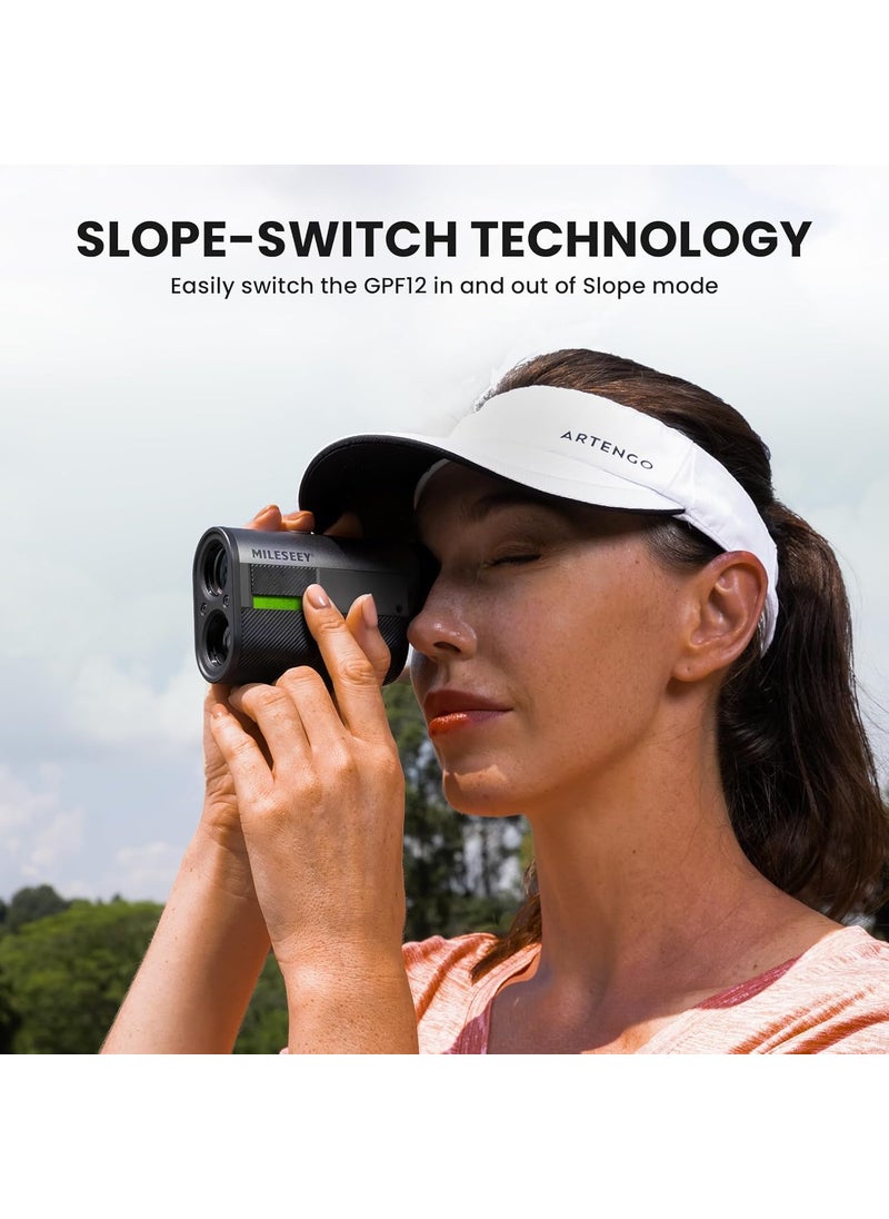 MILESEEY Mileseey 1100 Yards Rangefinders for Golf Rechargeable Laser Rangefinder with Slope Magnetic Range Finder for Hunter 7X Magnification Golf Distance Meters Golf Accessories for Men 3 Units MYdFt  - Image 5
