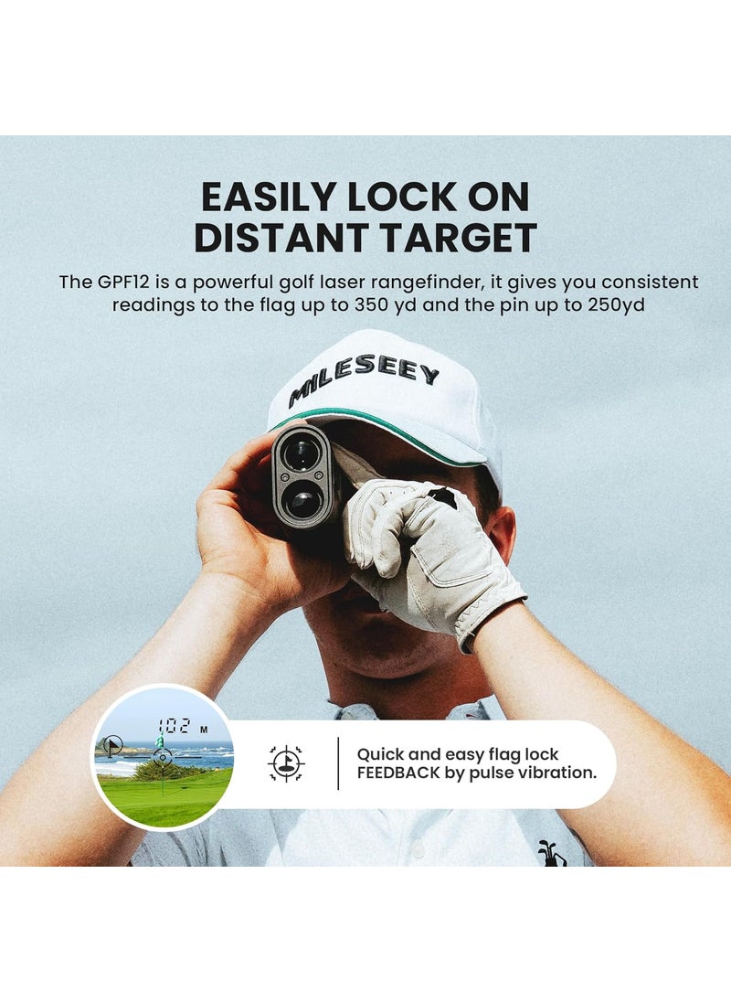 MILESEEY Mileseey 1100 Yards Rangefinders for Golf Rechargeable Laser Rangefinder with Slope Magnetic Range Finder for Hunter 7X Magnification Golf Distance Meters Golf Accessories for Men 3 Units MYdFt  - Image 3