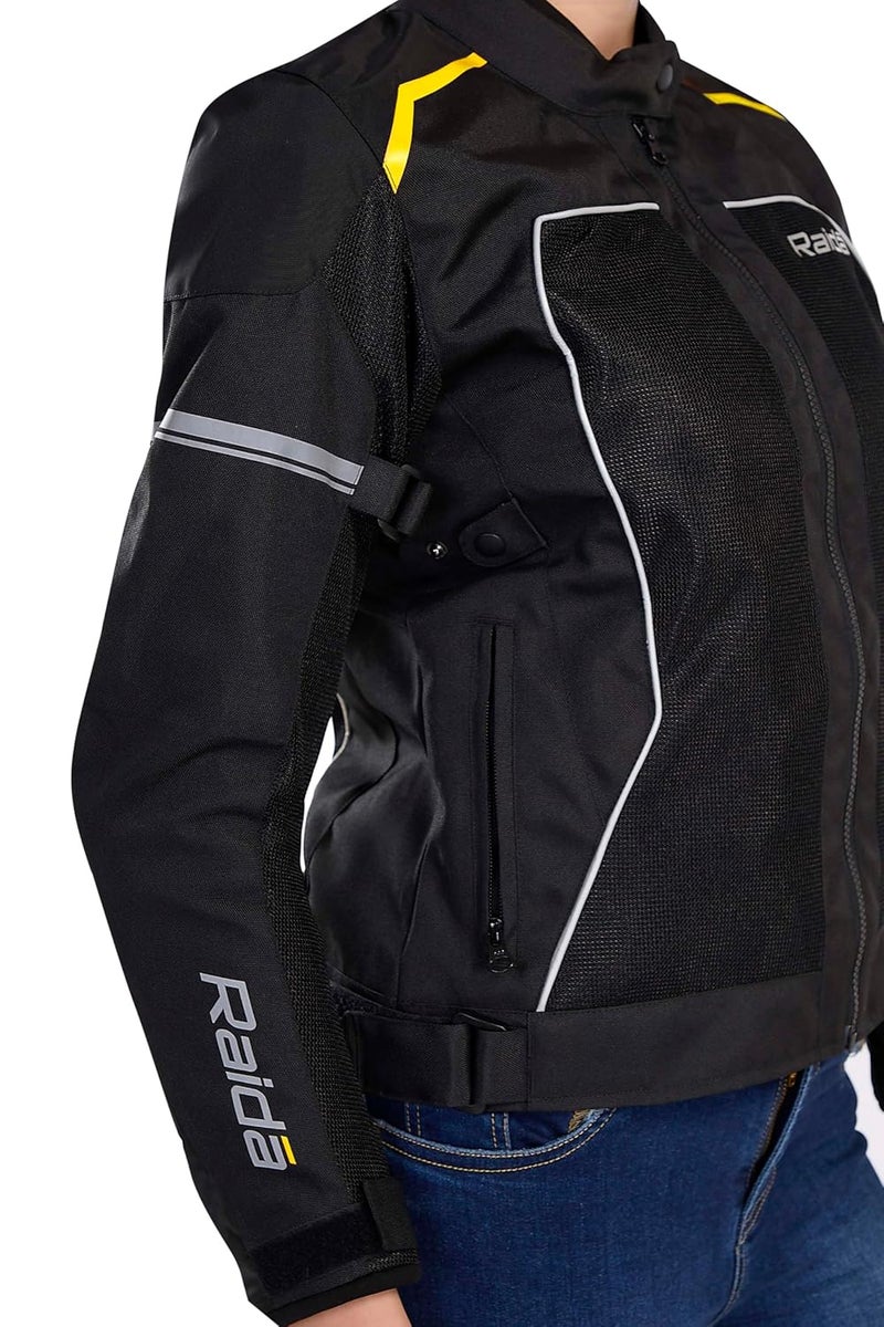 Raida Empress Women’s Riding Jacket | Level 2 CE Armour | Sleek, Feminine Fit | Lightweight & Protective | Made for Lady Riders | Ride in Style with Full Protection (2XL, Hiviz) - Image 5