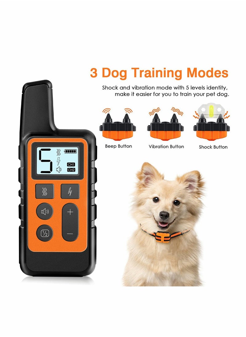 KASTWAVE - Rechargeable Anti Barking Training Dog Collar with 7 Adjustable Sensitivity and Intensity Levels Vibration (Orange) - Image 1