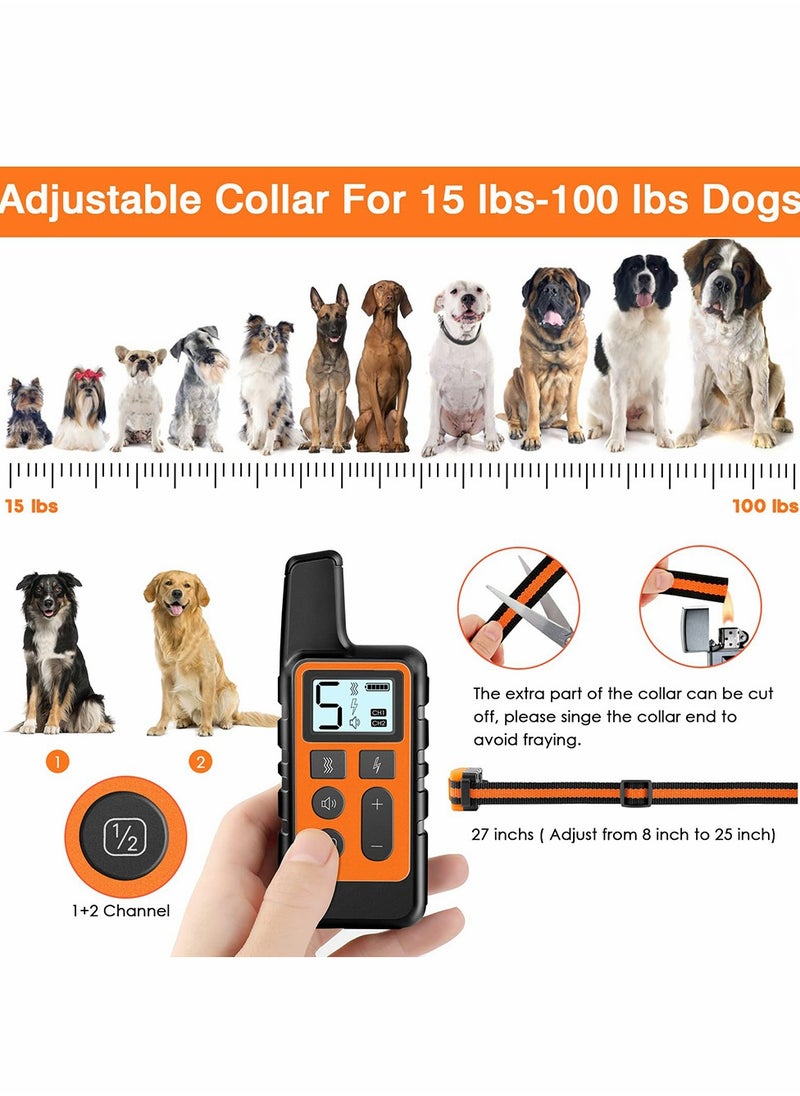 KASTWAVE - Rechargeable Anti Barking Training Dog Collar with 7 Adjustable Sensitivity and Intensity Levels Vibration (Orange) - Image 1
