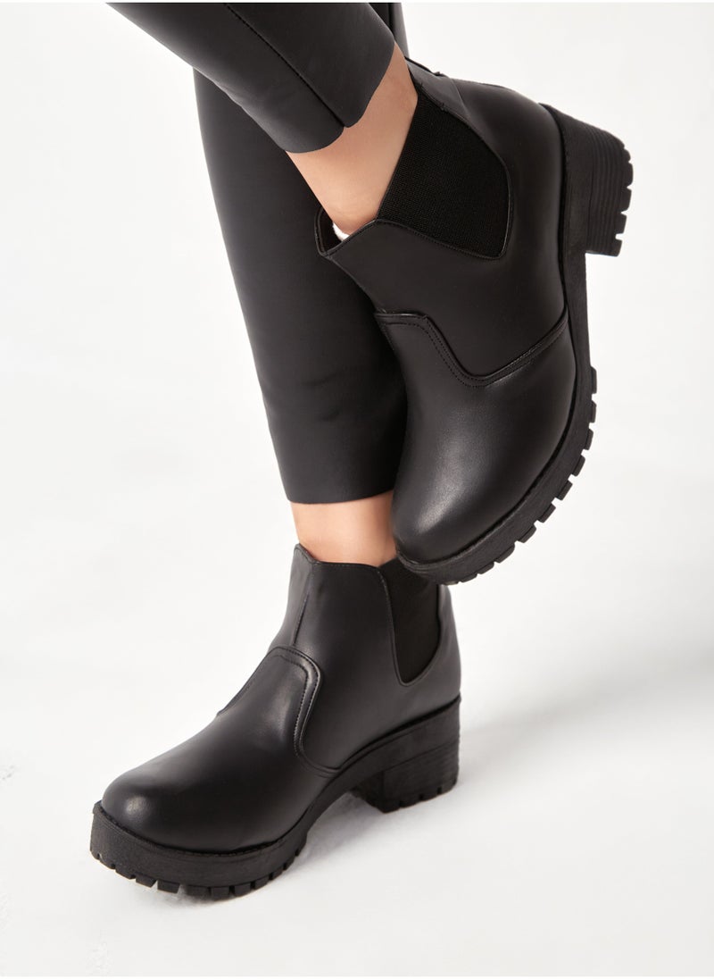 ران انكل بوت جلد 2استك انيق-اسود - Image 2