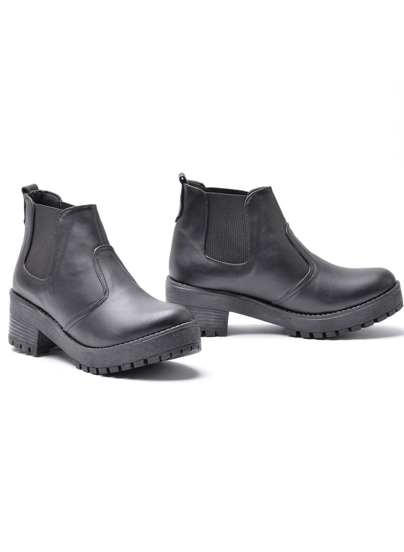 ران انكل بوت جلد 2استك انيق-اسود - Image 4