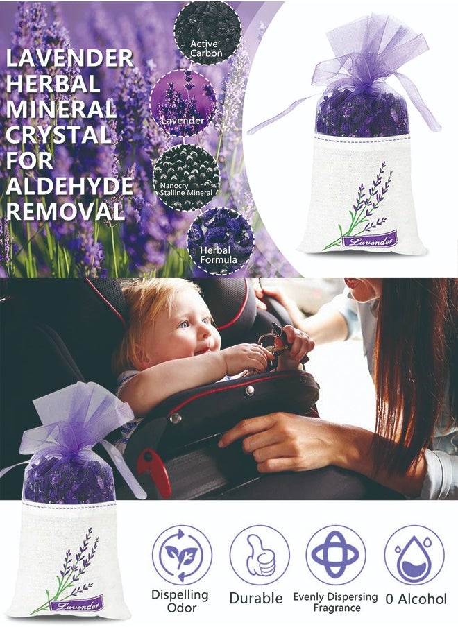 XIYU Lavender Sachets Charcoal Formaldehyde removal, Air Fresheners for home and car, 3×100g Suitable for Closets, Drawers, Gym Bags, Shoe Closet Odor Eliminator  - Image 2
