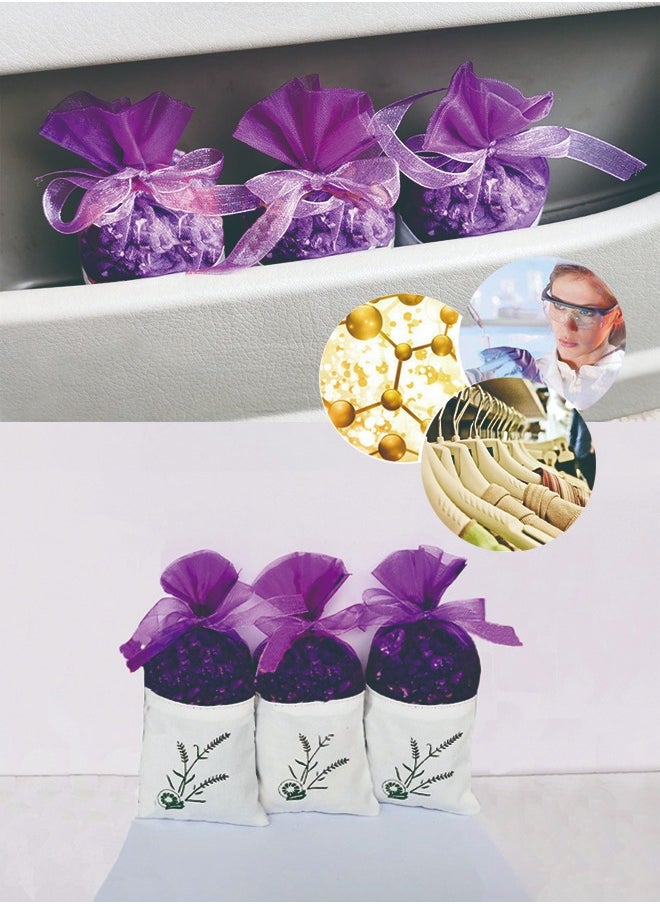 XIYU Lavender Sachets Charcoal Formaldehyde removal, Air Fresheners for home and car, 3×100g Suitable for Closets, Drawers, Gym Bags, Shoe Closet Odor Eliminator  - Image 3