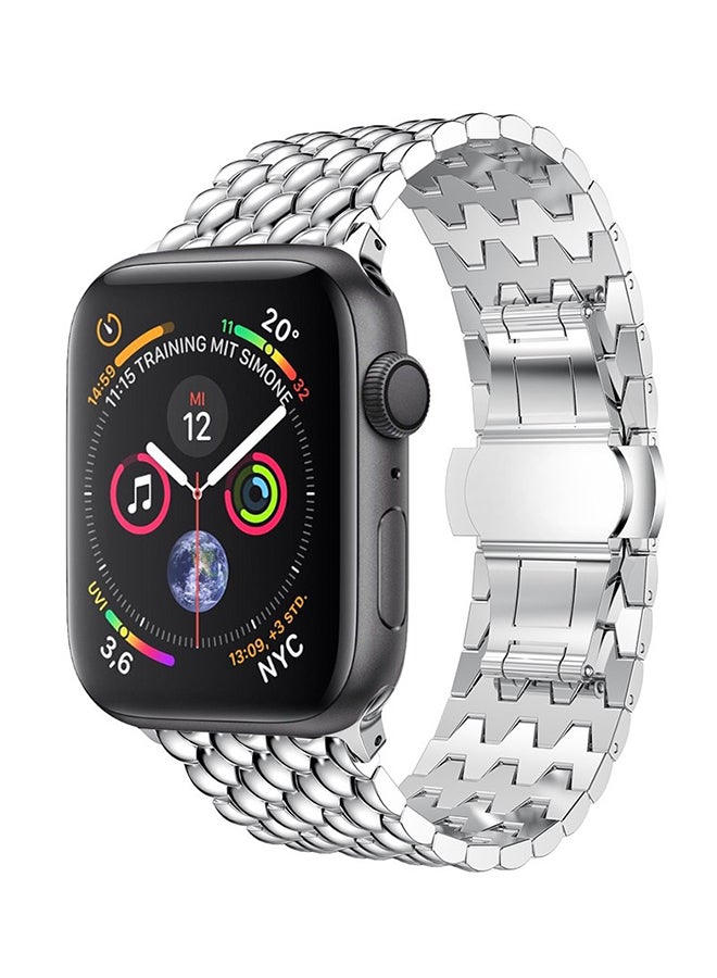 Voberry Replacement Band For Apple Watch Series 4 44mm Silver - Image 4