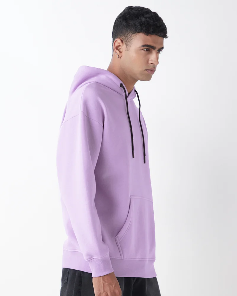 bewakoof Heavy Duty 1.0 Men's Purple Rose Oversized Hoodies