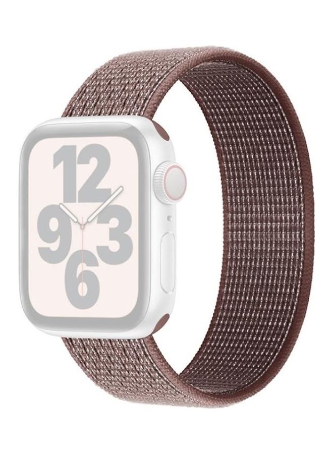 NIBEMINENT Single Lap Nylon Replacement Watchband, Size: L 165mm for Apple Watch Series 7/6/SE/5/4/3/2/1 42/44/45mm Smoky Purple - Image 1