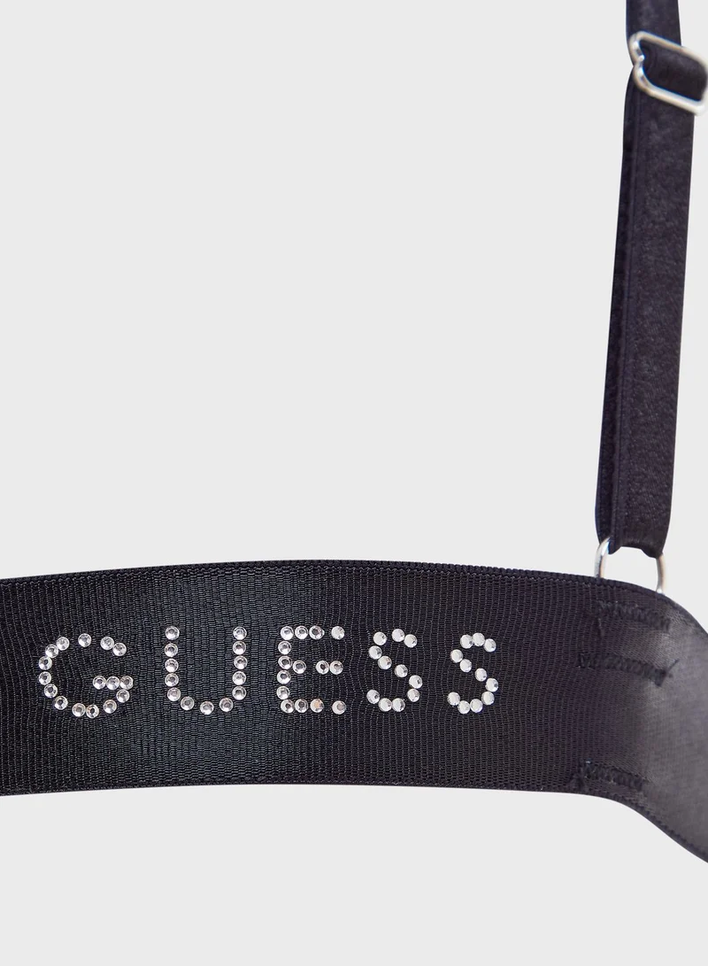 GUESS Leopard Print Triangle Bra