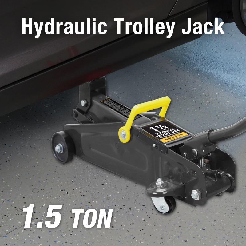 Big RED Torin Hydraulic Trolly Service/Floor Jack with Blow Mold Carrying Storage Case, 1.5 Ton (3,000 lb) Capacity, Black,AT820014SB-1 - Image 5
