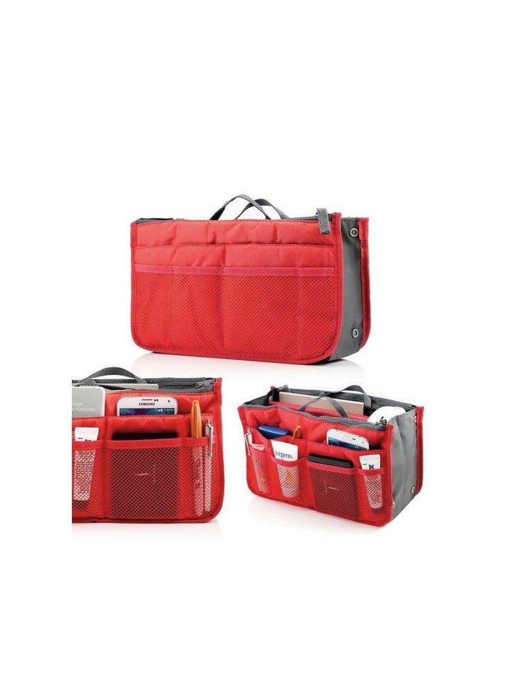 Shein - Imported Multi-pocket Bag Organizer To Organize And Arrange Your Items In The Bag red - Image 1