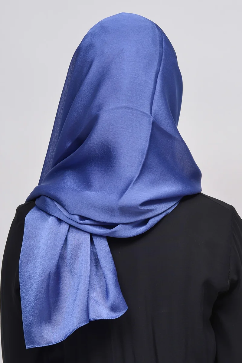 التوبة Janjan Shiny Satin Textured Hijab Evening Dress Chiffon Shawl-Jeans