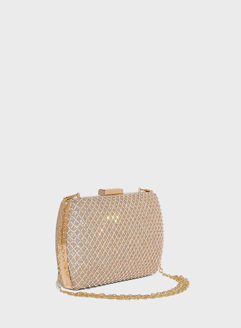 Ella Limited Edition Shimmery Sequin Detail Clutch Bag