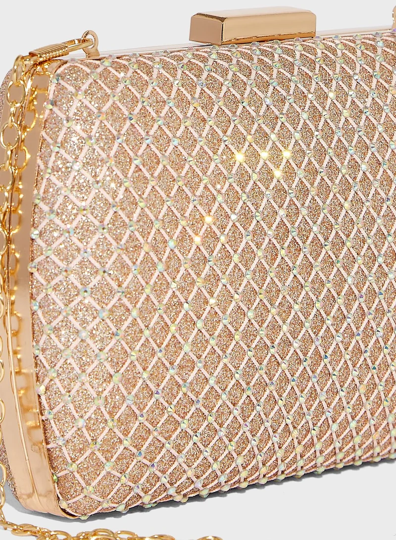 Ella Limited Edition Shimmery Sequin Detail Clutch Bag