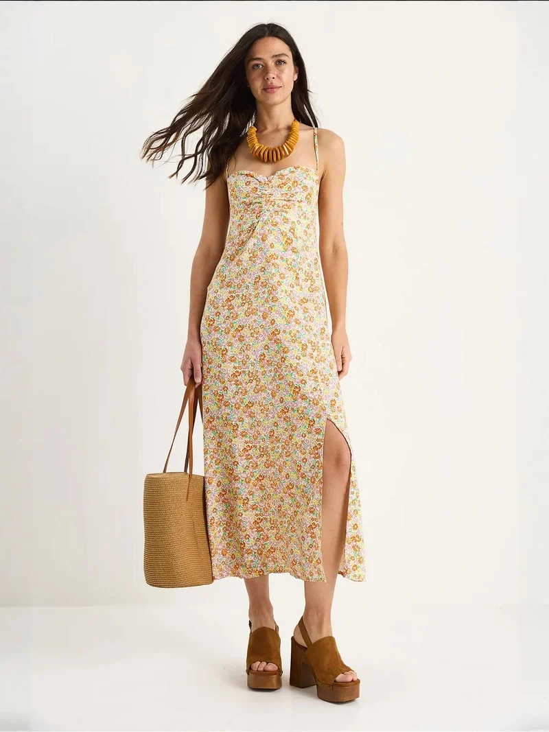 بيانكو لوتشي فستان ميدي مزهر من لوكسي بفتحة