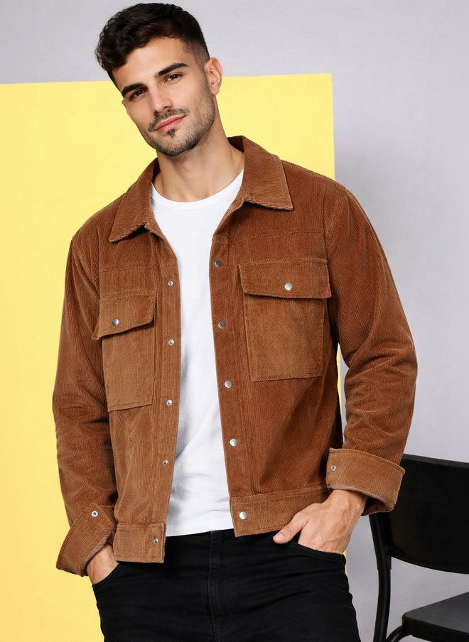 Kaali Peeli Men Corduroy Woven Jacket - Image 1