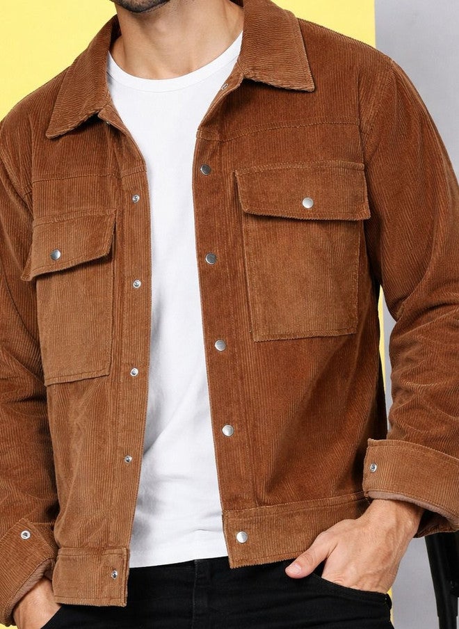 Kaali Peeli Men Corduroy Woven Jacket - Image 4