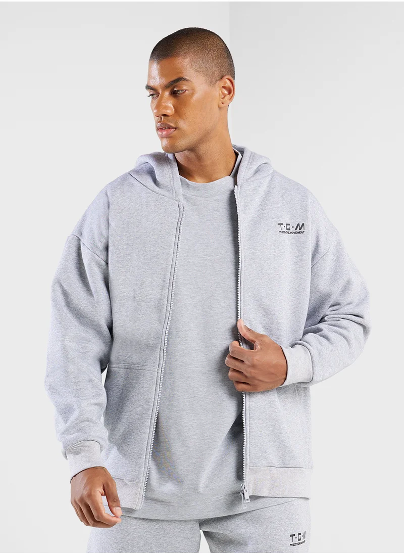 ذا جيفينج موفمنت Oversized Zip Through Hoodie