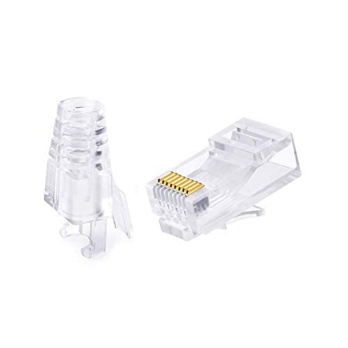 SETH ENTERPRISES RJ45 Strain Relief Boots 100 Pcs | Transparent Ethernet Cable Boot Cap for Cat6 Pass Through Connector | Flexible Plug Cover for LAN Cable Protection and Wire Management - Image 2